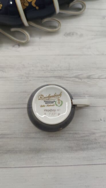 kofe servisi: Qəhvə dəsti, rəng - Göy, Kobalt, Reichenbach, 6 nəfərlik, Azərbaycan — 4