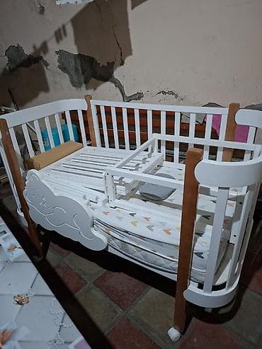 Uşaq beşiyi – 5 ayın beşiyi - Material: ağ və taxta rəngli