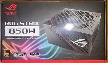 komp: 1) ROG Strix 850W Gaming Power Supply Unit 2) ASUS TUF Gaming LC 240 — 7