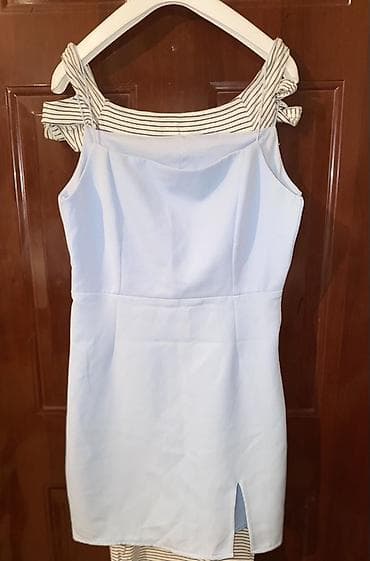 Другая женская одежда: Hər biri 5 azn Qadın geyimləri – 4 ədəd paltar seti - Göy rəngli midi — 1