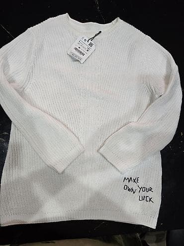 Zara uşaq sviteri - Ölçü: 8–9 yaş - Rəng: ağ - Model: kruq yaxalı