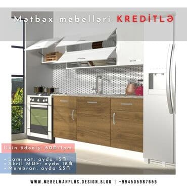 dekor qrup: Sifarişlə mətbəx dəsti, MDF, Kredit var, Pulsuz çatdırılma — 26