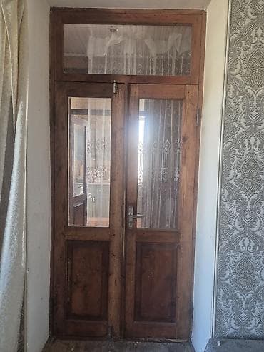 avropa ev qapıları: Taxta pəncərə və qapı dəsti - Material: təbii ağac karkas, şüşəli — 2