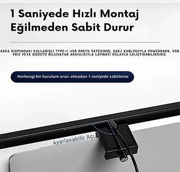 kompüter pc: Monitor üstü LED işıq çubuğu - Ekrana bərkidilən kompakt dizayn — 4
