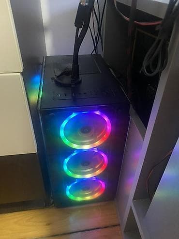 komputer dəst: Masaüstü kompüter seti - Sistem bloku: RGB ventilyatorlu şüşə ön — 1