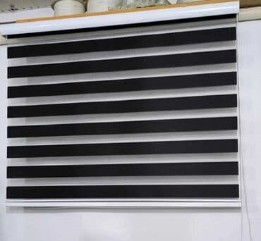 mini lazer: Zebra jalüz pərdələr - Növ: mexaniki zəncirli zebra jalüz (ikiqat — 3