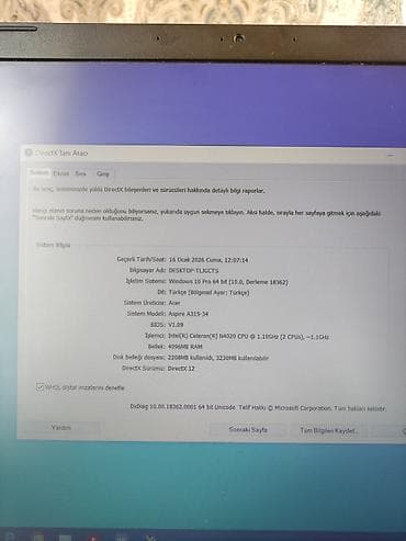 Digər noutbuklar və netbuklar: Acer noutbuk - Ekran: 15.6", Full HD 1080p - Klaviatura: tam ölçülü — 3