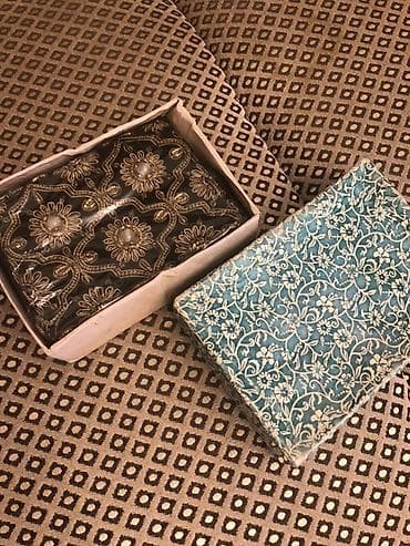 Çantalar: Qara məxməri əl çantası (klatç) - Material: məxmər üstlük, daxili — 3