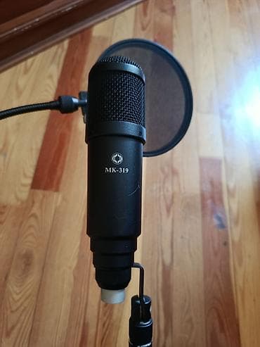 azercell 4g modem: Oktava MK-319 studiya mikrofonu + stolüstü stend və pop‑filter dəsti — 1