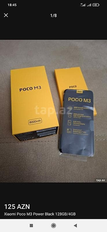 Poco M3, 128 GB, rəng - Qara, Sensor