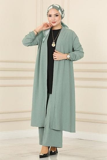 firdevs hicab: Qadınlar üçün 3 hissəli modest dəst - Tərkib: uzun açıq kardiqan, düz — 4