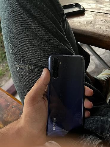 sade telefon: Realme 128 GB, rəng - Göy, Barmaq izi — 2