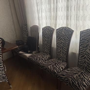 Qonaq otağı üçün, Açılmayan, Dördbucaq masa, 6 stul — 1