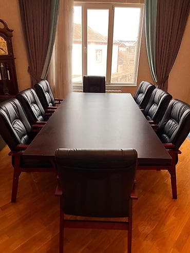 teze mebel: Ofis üçün toplantı dəsti Tərkib: - Böyük düzbucaqlı iclas/konfrans — 1