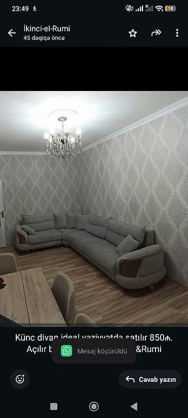 Дом и сад: Künc divan ideal vəziyyətdə satılır 850₼. Açılır bazalı. Ünvan Hövsan — 1