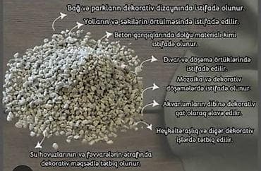 51 roza: Məhsul: Mərmər kalsit tozu və çınqılı Fraksiya: 0.2(toz) /0.5/1/ — 2