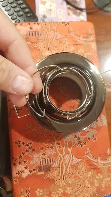 lamp: Spot dekor. Qəhvəyi perlamutr. Lampa spotu üstündən asanlıqla — 5