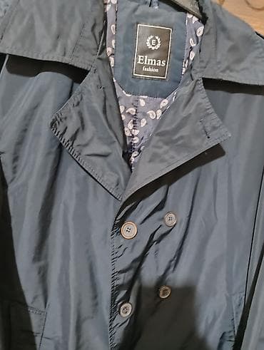 плащ: Elmas Fashion kişi plaşı - Rəng: tünd göy (navy) - Model: iki cərgə — 3