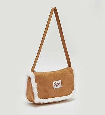 Сумки: Qadın çiyin çantası – “NOW OR NEVER” loqolu - Model: baguette/çiyin — 2