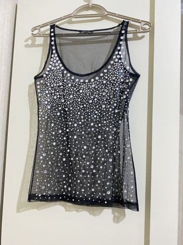 Brend: Kikiriki ölçü M-38 Model: Şəffaf tor parça, daşlı “tank top”
