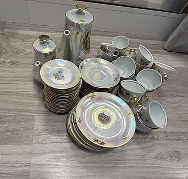 serviz qab: Çay dəsti, rəng - Bej, Farfor, Madonna, 12 nəfərlik, Almaniya — 4