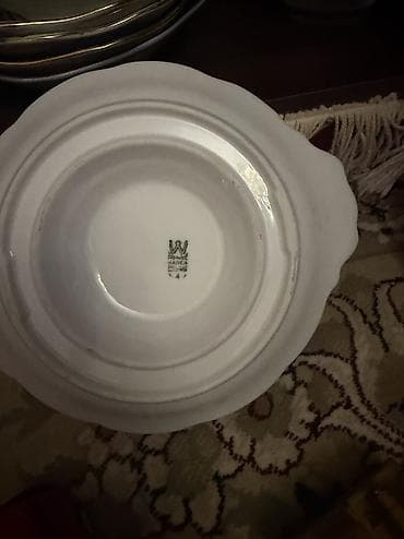 porselen: Nahar dəsti, rəng - Ağ, Farfor — 6