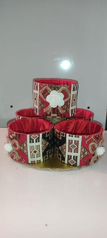 Ковры: Handmade dekorativ təqdimat/tray dəsti - 2 mərtəbəli — 1