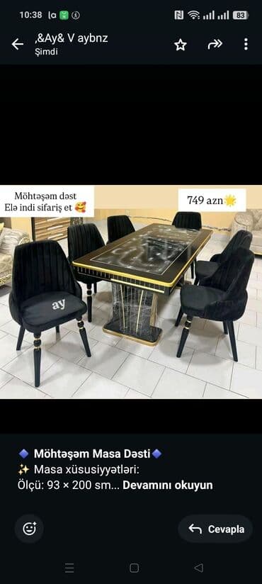 стол для наращивания ногтей: 🔹 *Möhtəşəm Masa Dəsti*🔹 ✨ Masa xüsusiyyətləri: Ölçü: 93 × 200 sm 6 — 1