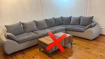 islenmis divan: Угловой диван, Б/у, Нераскладной, С подъемным механизмом — 1