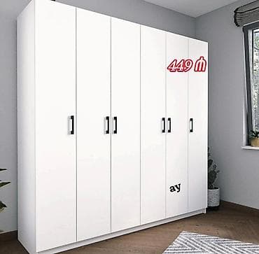 6 qapı, Ağ, Açılan, Düz dolab