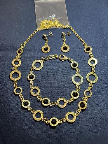 tek das uzukler: Набор из 3- х предметов— ожерелье, серьги, браслет Позолоченный с — 2