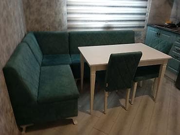 metbex mebelı: Mətbəx üçün, Açılmayan, Dördbucaq masa, 2 stul — 5