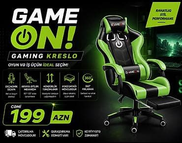 ucuz komputer: 🔥 GameOn Gaming Kreslo – Rahat və Sərfəli! 💺 Oyun və gündəlik istifadə — 1