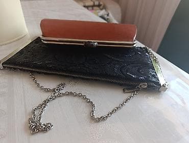 pul qabı satışı: Zəncirli gecə çantası və portemonenin dəsti - Material: parıltılı — 1