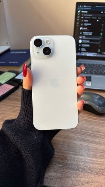 купить айфон 13 в баку: IPhone 15, Белый, Face ID — 1