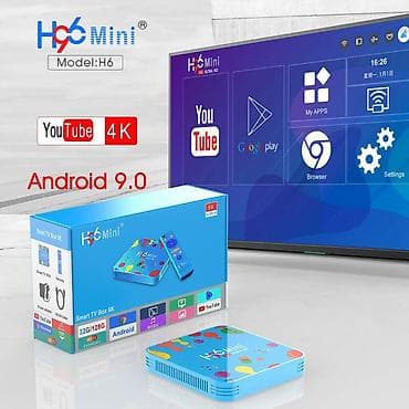 Tv box H96 4Ram 128Gb+10.000 kanal hədiyyə 9.0 android Təmiz orginal