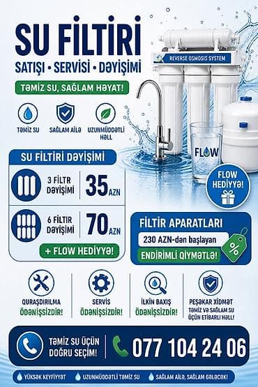 xaldenik ucuz: Su filtri – satış, servis və dəyişimi Reverse Osmosis System (FLOW) — 1