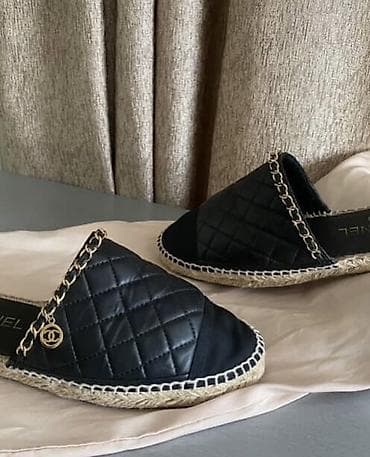 Tərliklər: Orginal Chanel 39 Chanel qadın slip-on espadril terlik - Rəng — 4