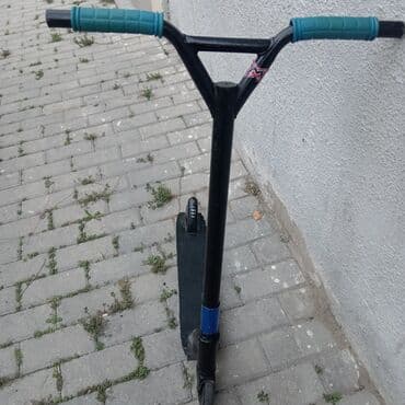 трюковой самокат купить в баку: Freestyle skuter - Rəng: qara gövdə, mavi-aqua tutacaqlar - — 1