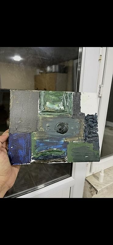 Pastel dəstləri: Abstrakt yağlı boya tablo - Texnika: qalın teksturalı yağlı boya — 1