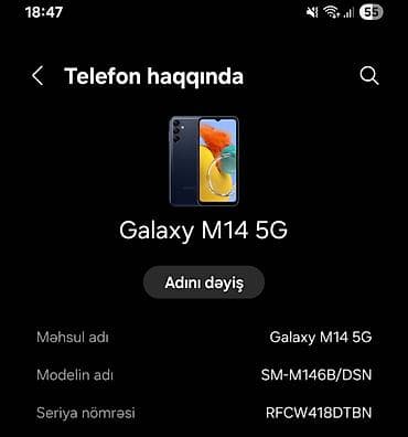 ventilyatorlar satisi: Samsung Galaxy M14 5G, 128 GB, Barmaq izi, İki sim kartlı — 2