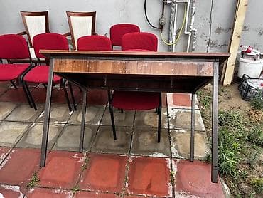 Классический стол, Б/у, Нераскладной, Дерево, Прямоугольный стол — 2