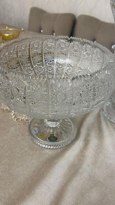 cex xrustali: Bohemia kristal dəst - Tərkib: 3 hissə - 1 ədəd hündür vaz — 2