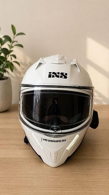 moto mator: Məhsul: iХS integral moto dəbilqə, Bluetooth interkomlu - Rəng: ağ — 2