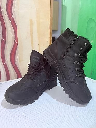 желтые зимние мужские ботинки: Qışlıq kişi botları – qara rəng - Model: Awinor Boots (etiketdə qeyd — 3