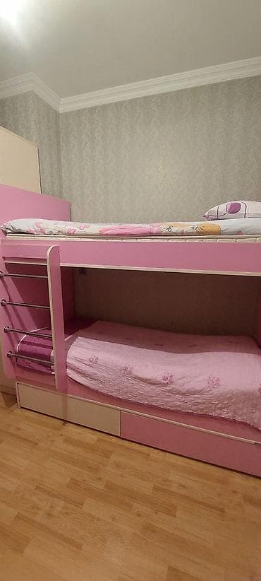 Uşaq mebeli: Qız üçün, İşlənmiş, 2 təknəfərlik çarpayı — 3