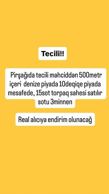 mehemmedlide torpaq: Torpaq sahələrinin satışı — 2