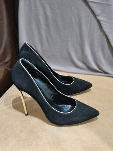 женские туфли на шпильке: Qadınlar üçün klassik altofu topuqlu tuflilər ölçü 40 - Rəng: qara - — 2