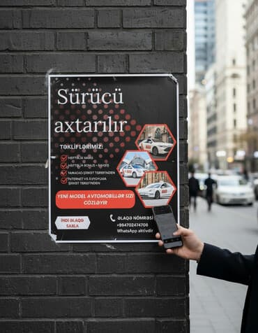 gence bolt taksi: Taksi sürücüsü tələb olunur, Nəqliyyat təmin edilir, Həftəlik ödəniş — 2