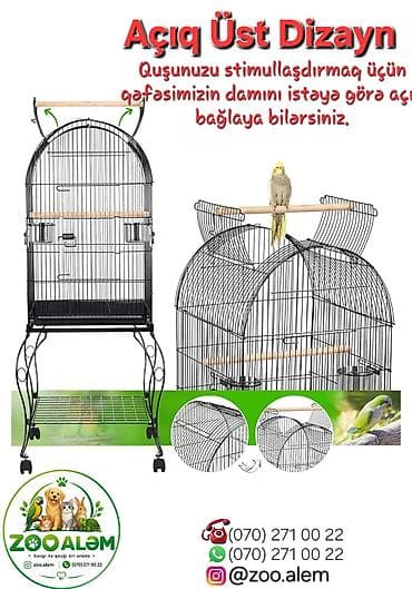 korella satışı: Tutuquşu qəfəsi (jako, ara, kakadu və s. tutuquşuları üçün qəfəs) — 5